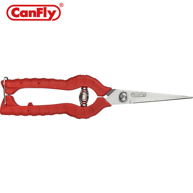 Wholesale Gasoline Brush Cutters - Red Handle Fruit Cutting Scissors Garden Pruning Shear – Canfly