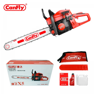 Gasoline Chain Saw Canfly X5 factory hot selling good price wood cutting machine 58CC with 18”/20”/22″