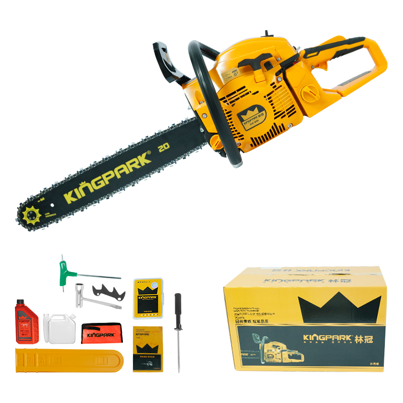 Kingpark gasoline chainsaw high quality 62cc new model 820 with 18″/20″/22″ Featured Image